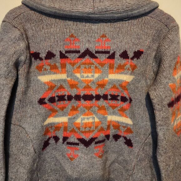 We The Free People Aztec Cardigan Sweater Womens Medium Wool Southwestern - Picture 7 of 13